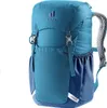 A teal and blue Deuter Junior backpack is shown against a white background. Voir les images du produit