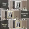 Schminktisch mit LED-Spiegel, mit 3 Spiegeln, 9 Schubladen, Produktbild-Vorschau 3