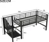 Merax Etagenbett Halbhohes 90x200 cm, Hochbett mit Produktbild-Vorschau 5