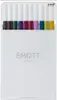 Uni-Ball EMOTT , 10 Stück(e), Blau, Braun, Grün, Grau, Produktbild-Vorschau 1