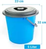 Eimer mit Deckel 5l, 3er Set Putzeimer Haushalteimer Produktbild-Vorschau 2