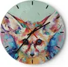Wanduhr - Rund - Glasuhr - Klein November Bunt - 40x40cm - Produktbild-Vorschau 1