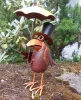 Gartenfigur Standfigur Gartendeko lustiger Rabe m. Schirm Produktbild-Vorschau 1