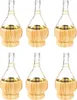 6x 1L Glasflasche + Graskorb/GLASBALLON Weinballon Flasche Produktbild-Vorschau 1