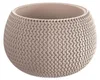 Blumentopf mocca taupe Strickmuster Pflanztopf Pflanzkübel Produktbild-Vorschau 4