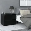 A bedroom scene with a nightstand, bed, and wall art. Produktbild-Vorschau