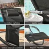 SoBuy OGS28-SCH Sonnenliege Gartenliege wetterfest Produktbild-Vorschau 7