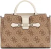 Beige Damenschultertasche mit Fächern und Kontrastdetails. Produktbild-Vorschau 1