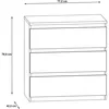 Chelsea Kommode Weiß 77,2 x 100,7 x 77 cm Produktbild-Vorschau 4
