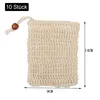 A close-up view of a single mesh soap bag with dimensions indicated. Produktbild-Vorschau