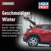 A red car with its trunk open, parked in a snowy environment, with text overlays and a brand logo. Anteprima dell’immagine prodotto