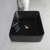 Umywalka Nablatowa Ceramiczna Matowa Czarna 48X38 Podgląd zdjęcia produktu 4