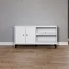 Evolution meuble TV 2 portes, 2 étagères blanc, noir. Voir les images du produit 16