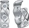 V Ohrklemme 925/- Sterling Silber 1,0cm weiß Zirkonia weiß Produktbild-Vorschau 1