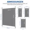 LEADZM Tenda da sole verticale, modello a molla, dimensioni Anteprima dell’immagine prodotto 4