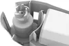 A close-up view of the internal components of a white bilge pump, showing the impeller and motor housing. Voir les images du produit