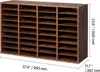 SucceBuy Organizzatore di libri in legno a 36 ripiani, Anteprima dell’immagine prodotto 8