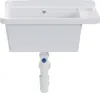 A white sink with plumbing attached, isolated on a white background. Náhled obrázku produktu