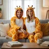 Pigiama Onesie Kigurumi Giraffa Travestimento Costume XXL: Anteprima dell’immagine prodotto 5