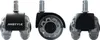 Three views of office chair casters. Produktbild-Vorschau