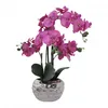 Umělá květina orchidej phalaenopsis 4 výhony 55 cm fialová Náhled obrázku produktu 2