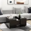 vidaXL Konferenčný stolík čierny 60x60x38 cm Drevo Materiál Náhľad obrázku produktu 2