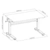 Ręcznie regulowane biurko Spacetronik XD SPE-X103WL 100x60 Podgląd zdjęcia produktu 10
