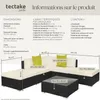 Salon en rotin avec structure en aluminium Paris - noir Voir les images du produit 6