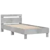 vidaXL Bettgestell mit Kopfteil Betongrau 100x200 cm Produktbild-Vorschau 3