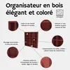 Woodweaver | Étagère murale en bois bordeaux 28 Voir les images du produit 2