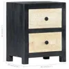Nachttisch Handgeschnitzt Grau 40x30x50 cm Massivholz Mango Produktbild-Vorschau 8