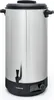 A stainless steel electric kettle with a black lid and base, shown from the front against a white background. Produktbild-Vorschau