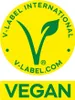 A vegan certification logo with text. Produktbild-Vorschau