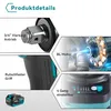Collage of product details for a cordless impact wrench. Produktbild-Vorschau