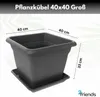 Robustes 8er Set Pflanzkübel anthrazit 40x40cm wetterfest Produktbild-Vorschau 2