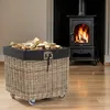 KRINES HOME Duży kosz na kółkach z uchwytami / Kosz na Podgląd zdjęcia produktu 2