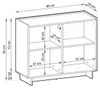 Kommode SUNA 98 cm Sideboard Karamell Eiche 2 Türen Produktbild-Vorschau 7