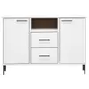 Sideboard OSLO mit Metallbeinen Weiß 113x40x77 cm Produktbild-Vorschau 4