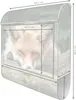 banjado Design Briefkasten Stahl silber mit Zeitungsfach Produktbild-Vorschau 2