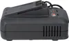 A black Bosch battery charger is shown from the side against a white background. Náhled obrázku produktu