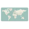 MuchoWow® Mauspad Mousepad Weltkarte - Blau - Atlas 60x30 Produktbild-Vorschau 1