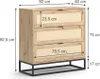 Komoda Vicco Natal Hnedá 92 x 92.5 cm s 3x zásuvkami, Model Náhľad obrázku produktu 3