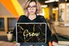 MuchoWow® Laptop Aufkleber Sticker Cover Zitat - Wachstum - Produktbild-Vorschau 5