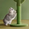 A cat is playing with a cactus-shaped cat scratching post. Produktbild-Vorschau