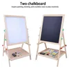 tavolo da disegno in legno bifacciale 2 in 1 per neonati, Anteprima dell’immagine prodotto 5