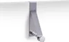 A close-up shot of a silver-colored metal hook attached to a white surface, likely a door or shelf. Produktbild-Vorschau