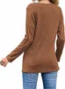 ASKSA T-shirt à manches longues pour femmes, col rond, Voir les images du produit 2