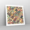Poster - Poster ohne Rahmen - Blumen Mosaik - 50x50 cm - Produktbild-Vorschau 7