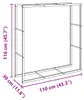 vidaXL Houtopslagrek zwart, 110x30x116 cm, staal Productafbeelding-voorbeeld 7