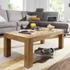Stolik kawowy FineBuy z litego drewna akacjowego 110 cm · Podgląd zdjęcia produktu 1